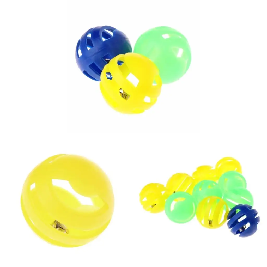 10 Pcs Pet Toy Slotted Ball Ball Toy Bouncy Ball Kitten for Chase Chew Small Pet Interactive Multi Color Ball