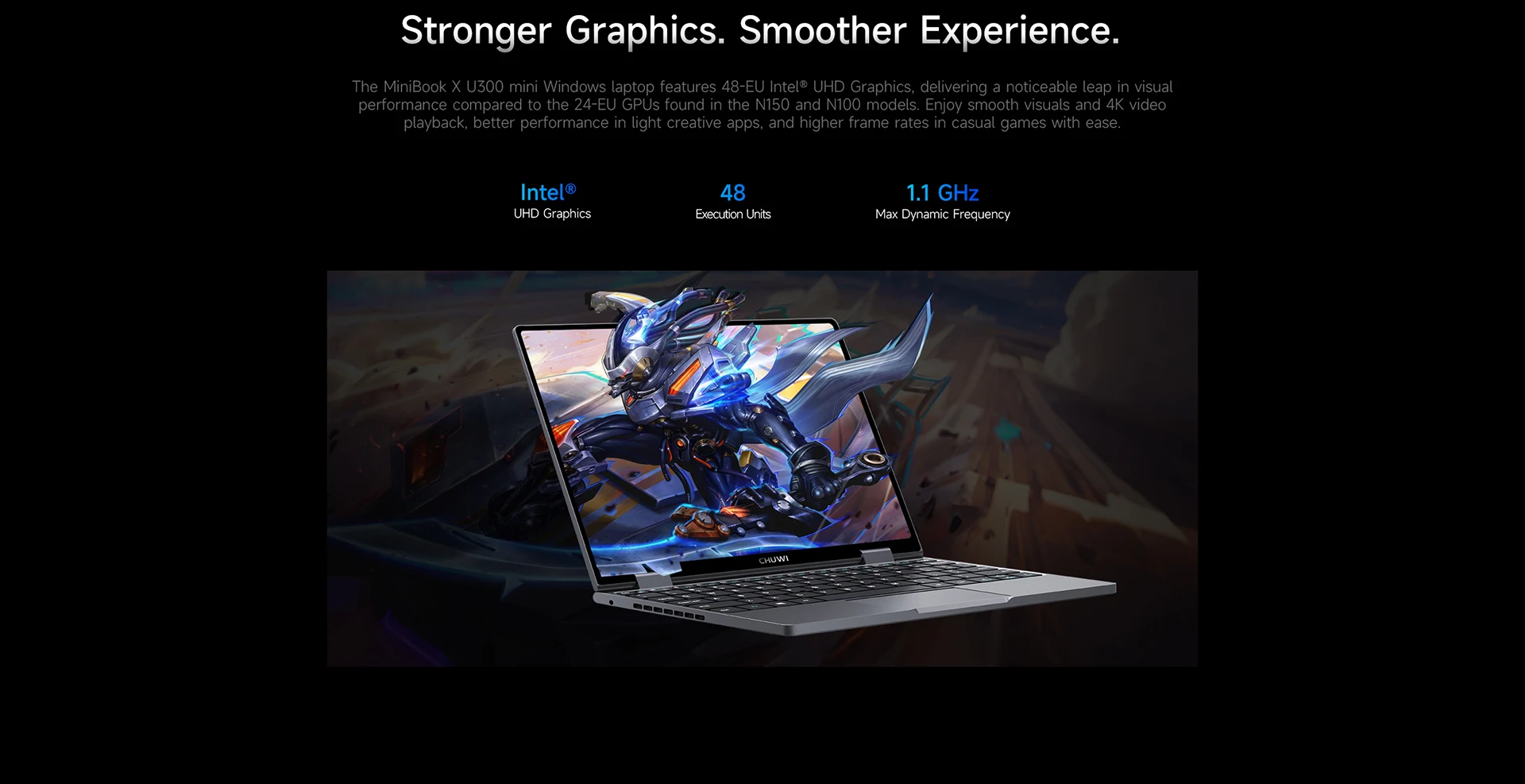 CHUWI MiniBook X 2-in-1 Laptop-Tablet Intel U300 CPU 10,51' FHD IPS Bildschirm 16GB LPDDR4 512GB SSD Windows 11 Notebook PC WIFI 6 – Detail 8