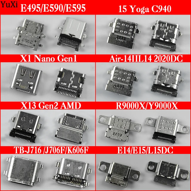 1 szt. 24-pinowy port ładowania USB typu C do Lenovo ThinkPad R14 E14 E15 żeńskie gniazdo zasilania do jogi C940 E590 E595