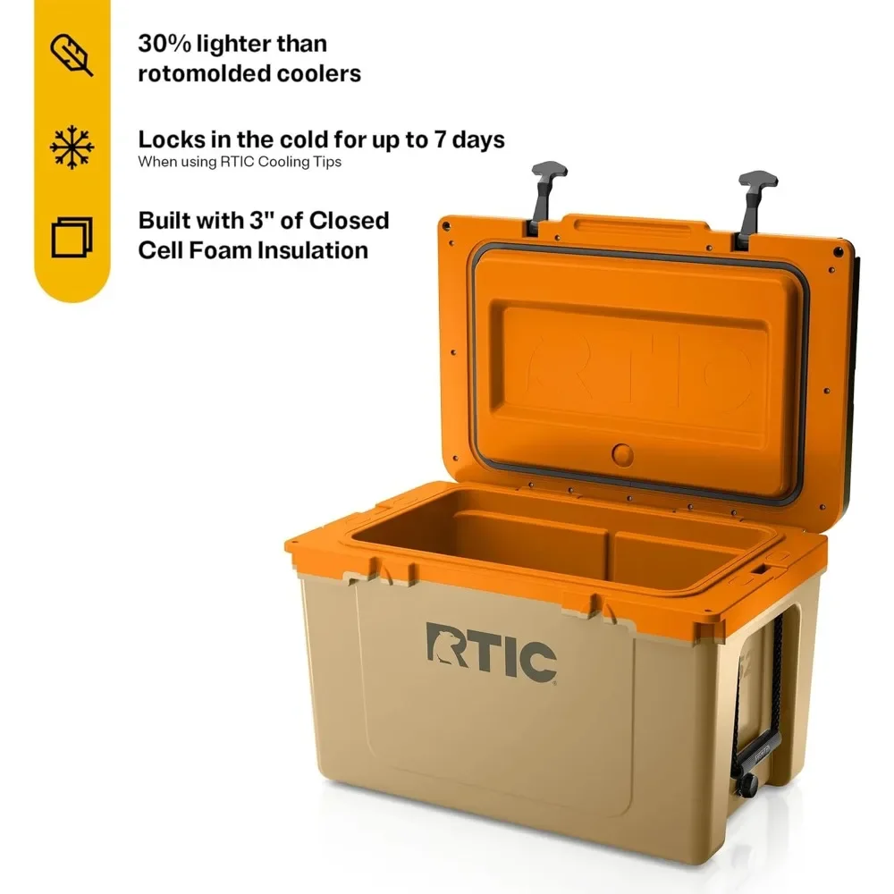%a Ultra-Light 52 quart Hard Cooler Insulated Portable Ice Chest Box for Beach, Drink, Beverage, Camping, Picnic, Fishin