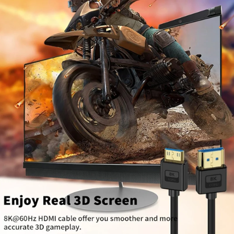 

2.1 Version HD HDMI-Compatible to Mini HDMI Silicone Cable Digital Camera High-Definition Connection Cable 8K@60Hz 4K@120HZ