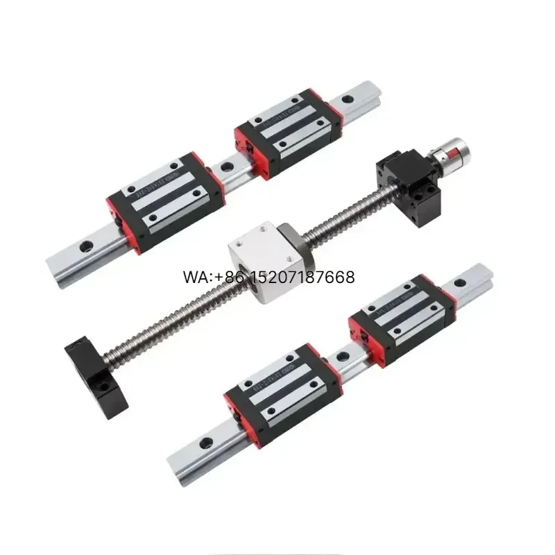 Wmwmnu 3 Axis CNC Linear Guide Rail Set 1000mm HGH25CA GCr15 Bearing Steel Linear Rail with Block for CNC Router Milling