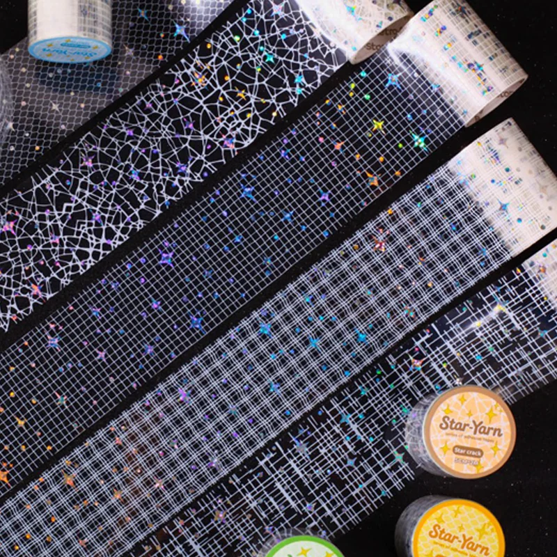 Mr. Paper Line Crack Masking Tape 1 roll Colorful Starry Sky Tape Home Handbook Mobile DIY Decoration Gifts for Friends