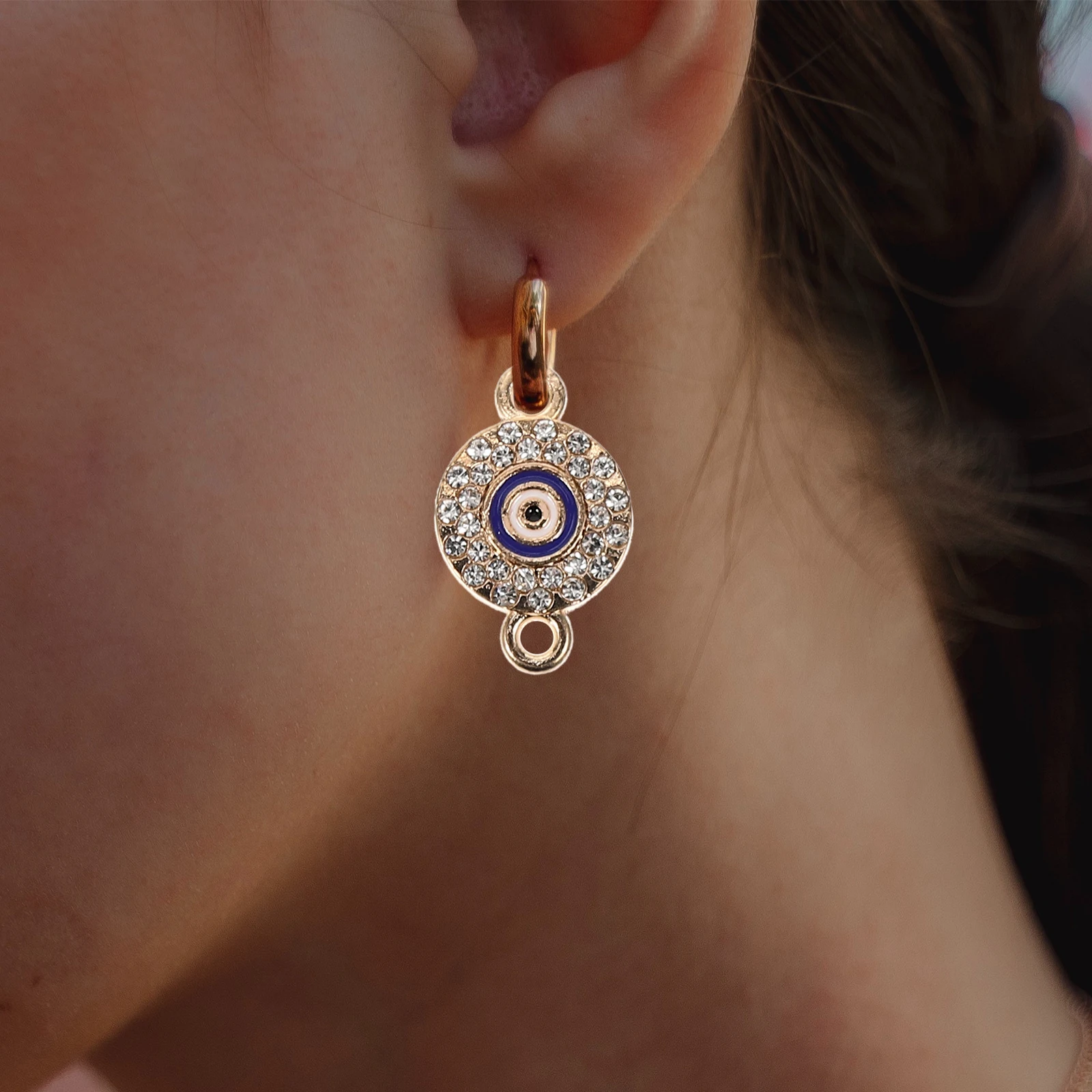 

22pcs Evil Eye Charms Zinc Alloy Jewelry Making Supplies Durable Material DIY Beads Pendant Gifts Women Accessories