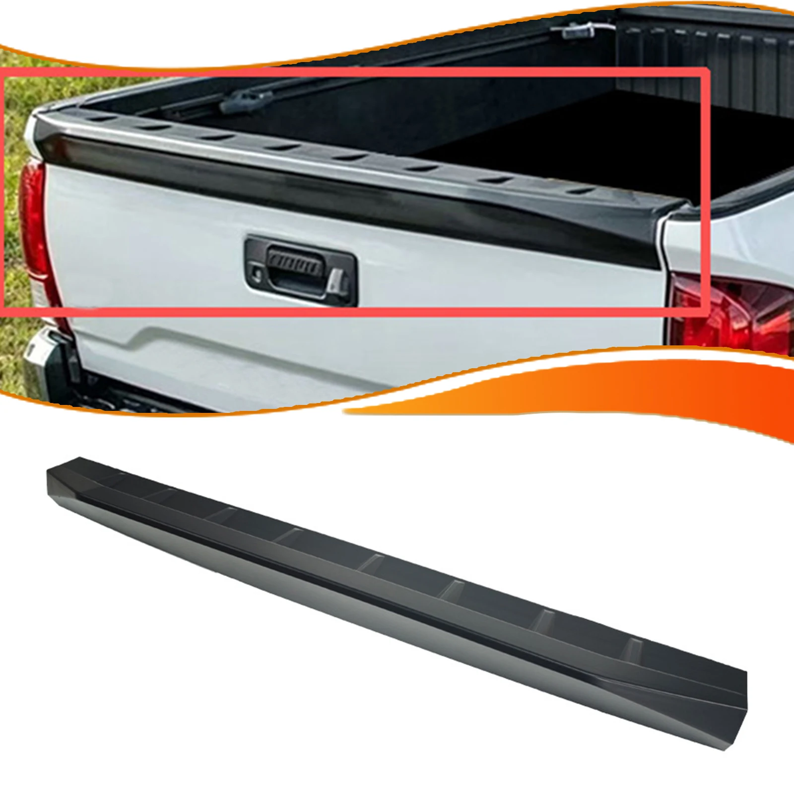 Rear Trunk Lid Spoiler Lip Wing Tail Trim Tailgate Splitter Duckbill Lip For Toyota Tacoma 2016-2023