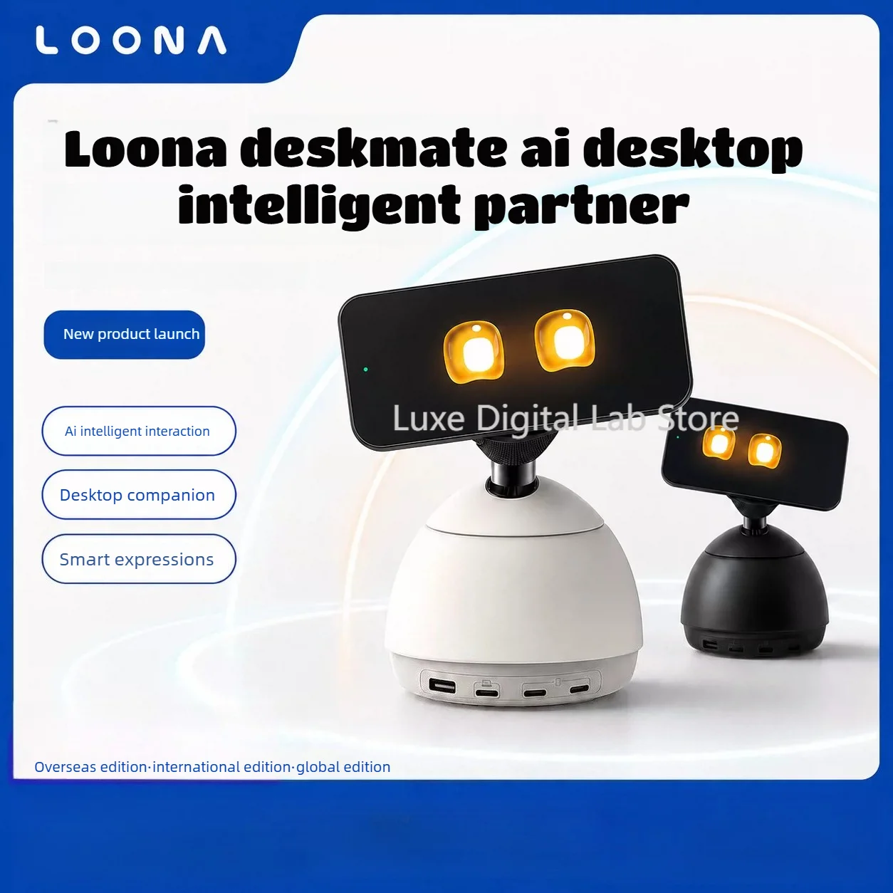 LOONA Deskmate AI Desktop Robot 165W Gallium Nitride Charging Office Assistant Intelligent Interactive Desktop（Only for iOS）