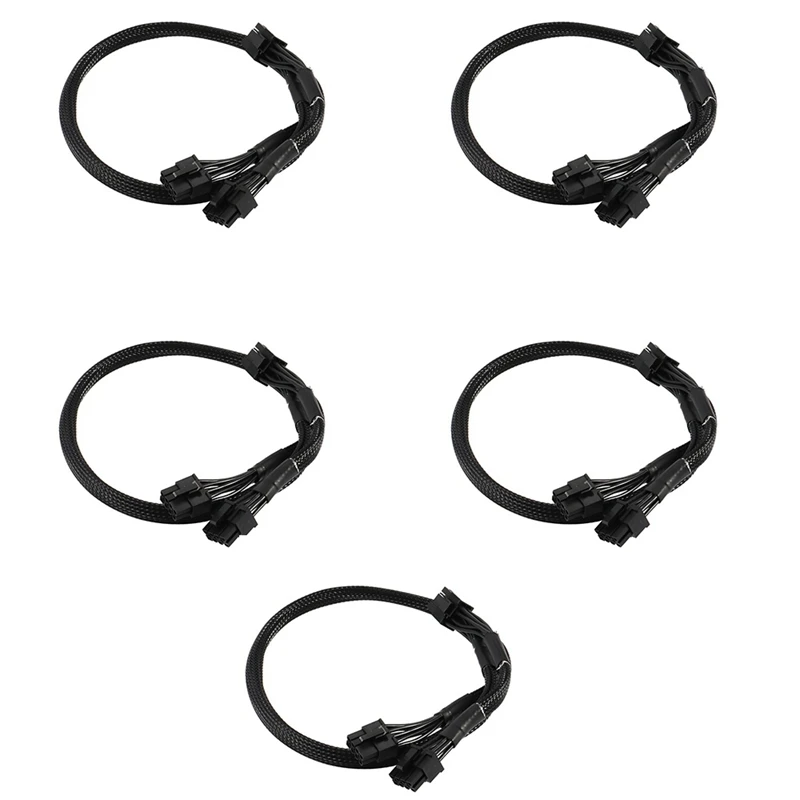 5Pcs 8Pin To Dual 8Pin(6+2) Pin Pcie Modular Power Supply Cable For EVGA Supernova G2 G3 P2 T2 GS 650 750 850 1000 1600