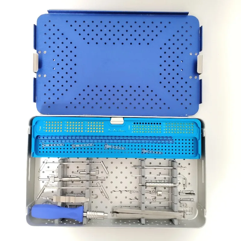 Professional Veterinary Orthopedic Pearl Plate and Screw Set Animal Fracture Fixation Surgical Instrument