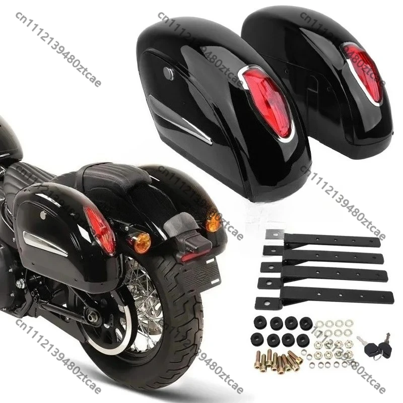 Durable Motorcycle Luggage Side Box Accessories Side Case Lamp Assembly Universal Modification Fittings for Cruiser Touring