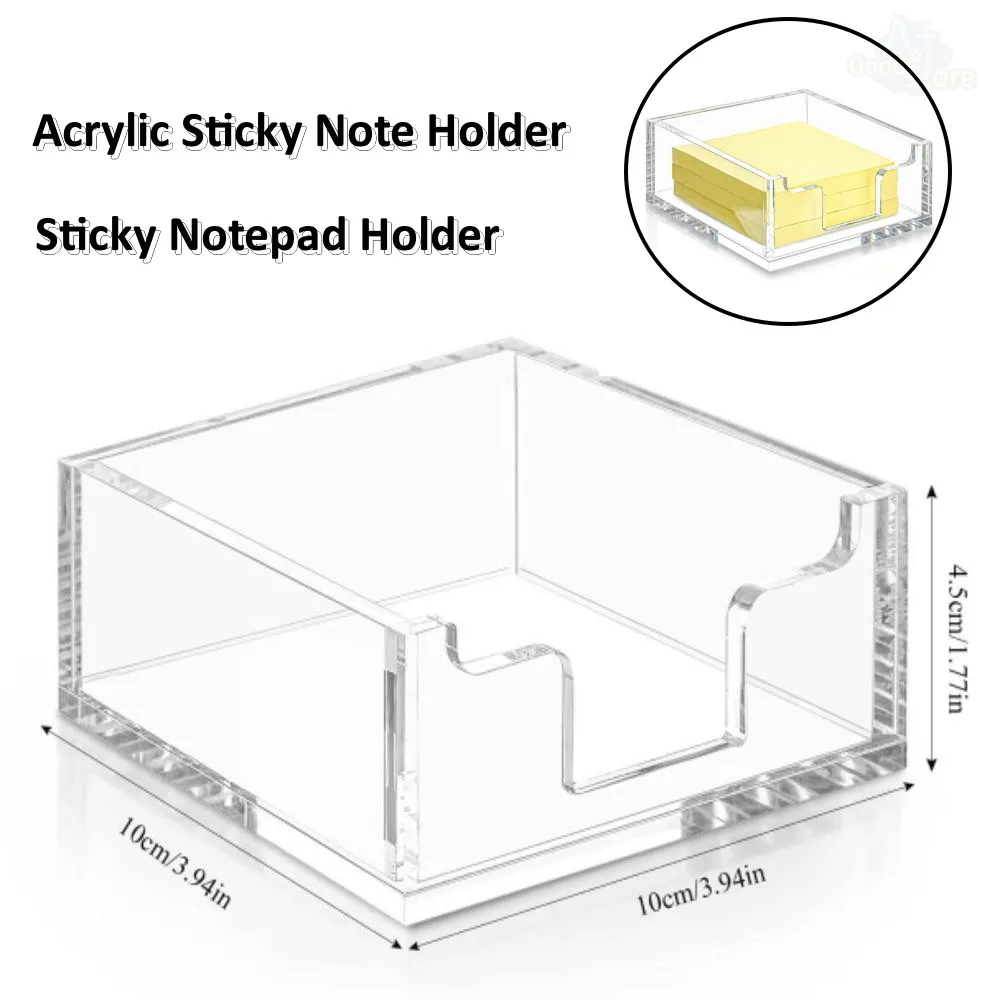 Acrylic Sticky Note Holder Clear Acrylic Notepad Holder Memo Note Dispenser Notepad Holder For Home Office Desk Organizer