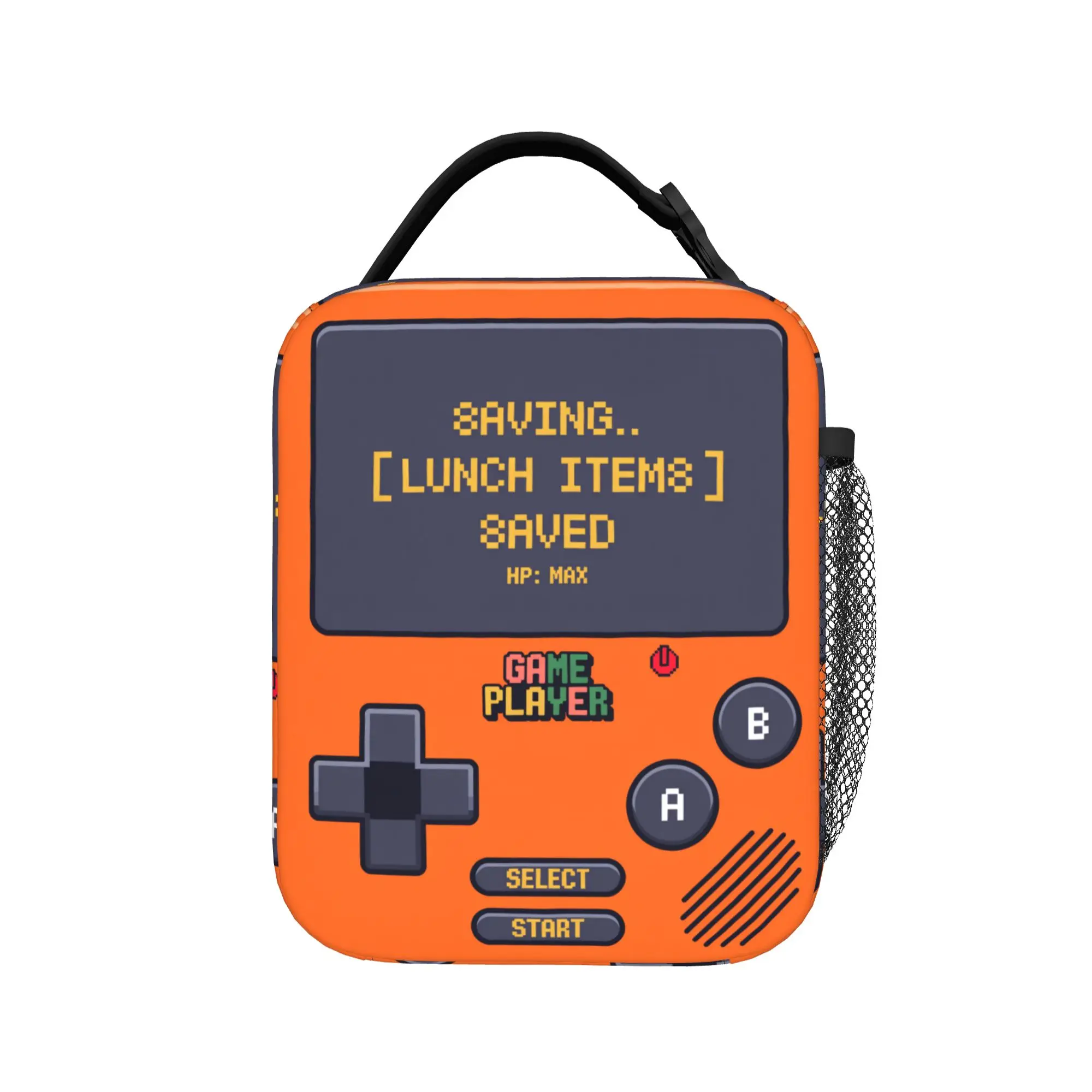 

Video Game Lunch Box for Boys Kids Insulated Lunch Bag Gamer Theme Portable with Shoulder Strap Reusable Lunch Tote for School