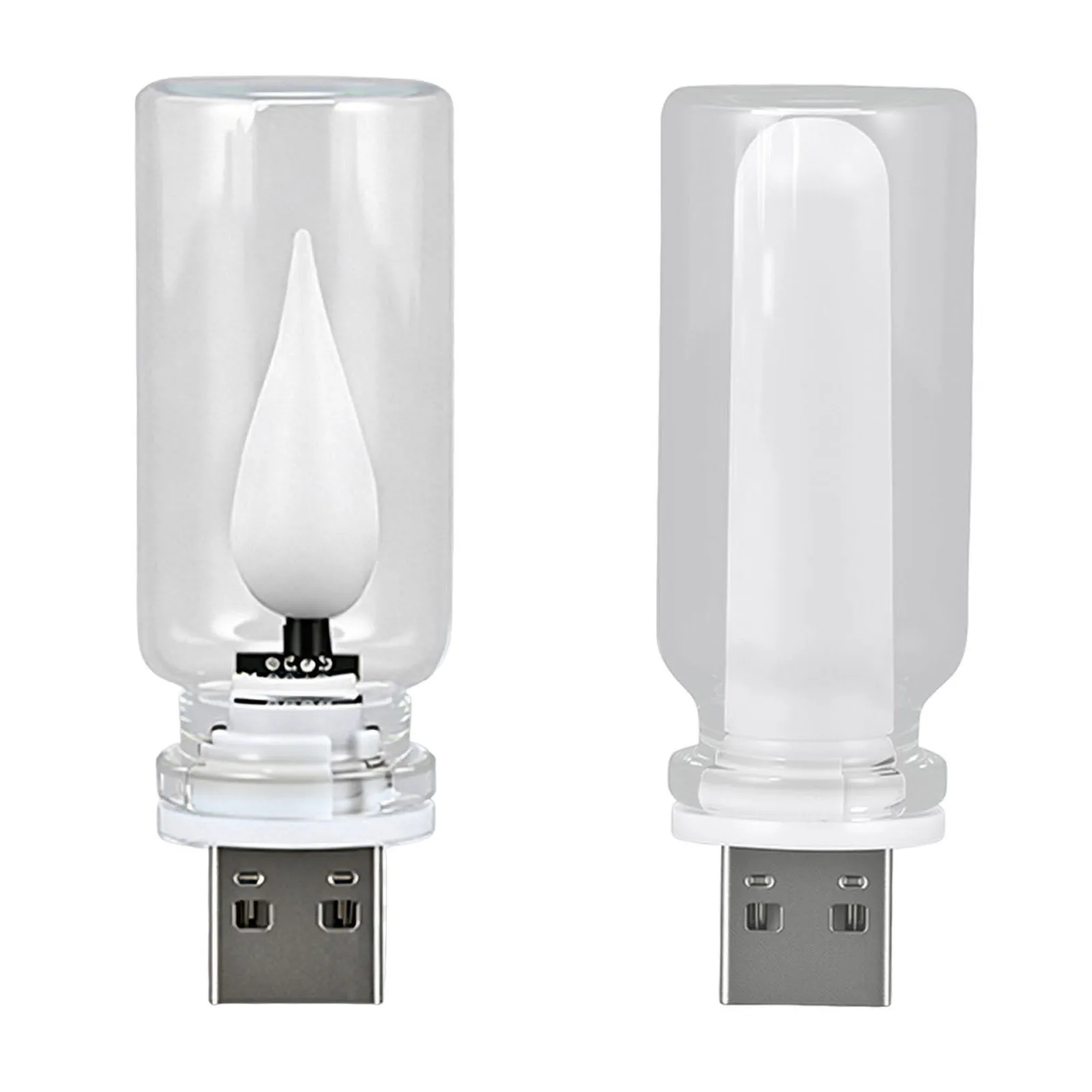 Adjustable Led Spectrum Light Glass Bottle Design Atmosphere Light Simulated Flame for Gaming Setups and Room Ambiances Use