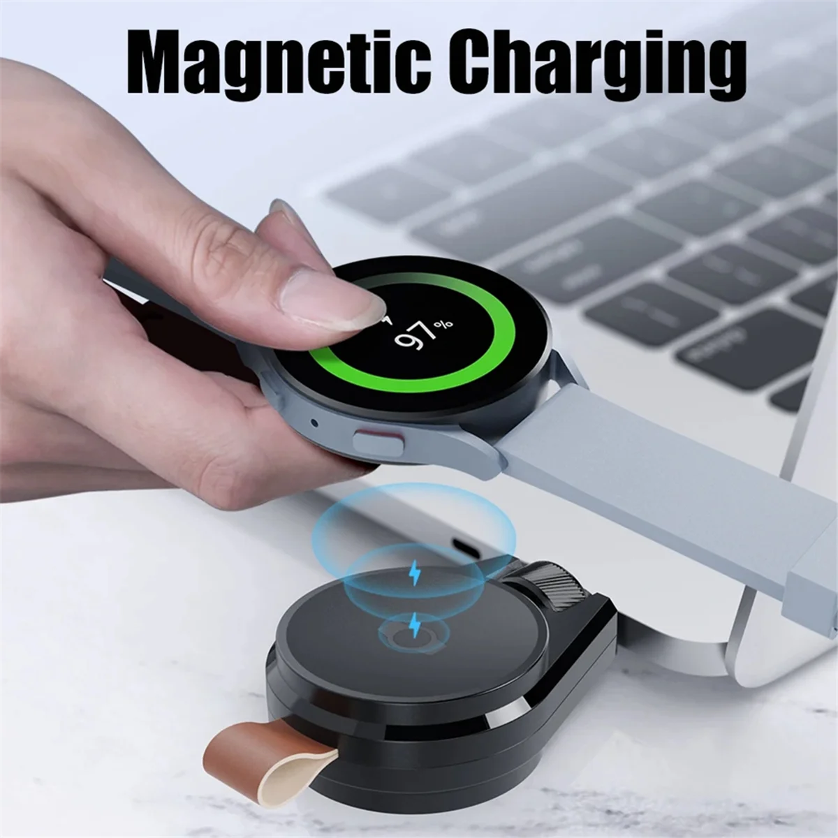 CXZD-Dock Pengisi Daya Magnetik Nirkabel Kabel Pengisi Daya Jam Tangan USB C Portabel