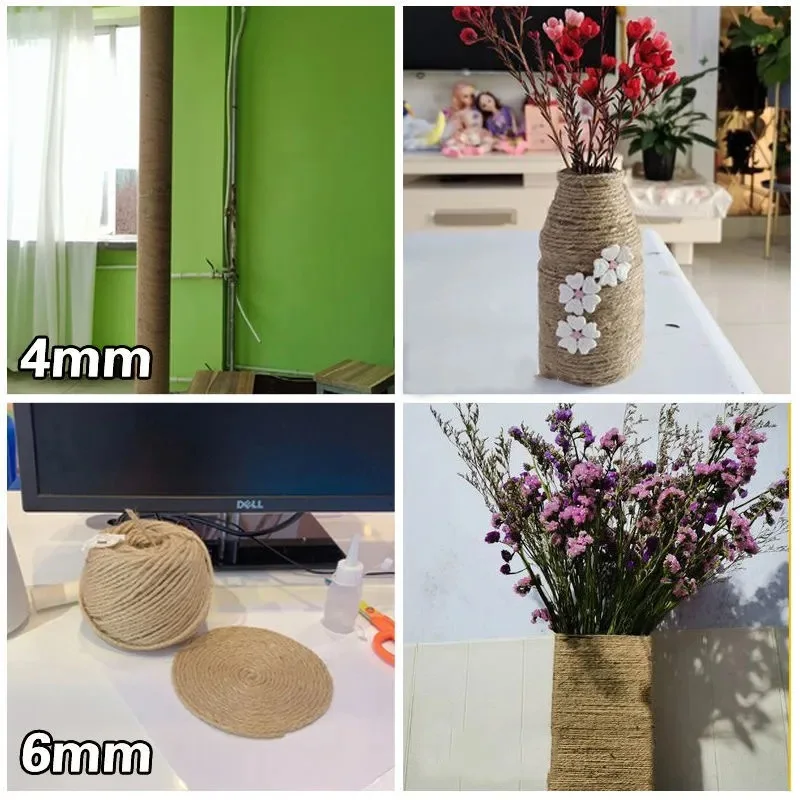 Katze Scratcher Seil DIY Natürliche Sisal Seil Spielzeug Katzen Pfote Klaue Möbel Schutz Katze Baum Turm Klettern Rahmen Bindung Seil – Detail 3
