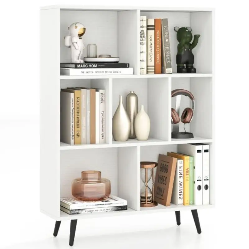 Librería De 7 Cubos, Organizador De Almacenamiento Moderno De Mediados De Siglo Con 4 Patas Metálicas Cónicas, Color Blanco — -65%, 147.86€ Coupon, from 77.54€ – 65% descuento – €77.54