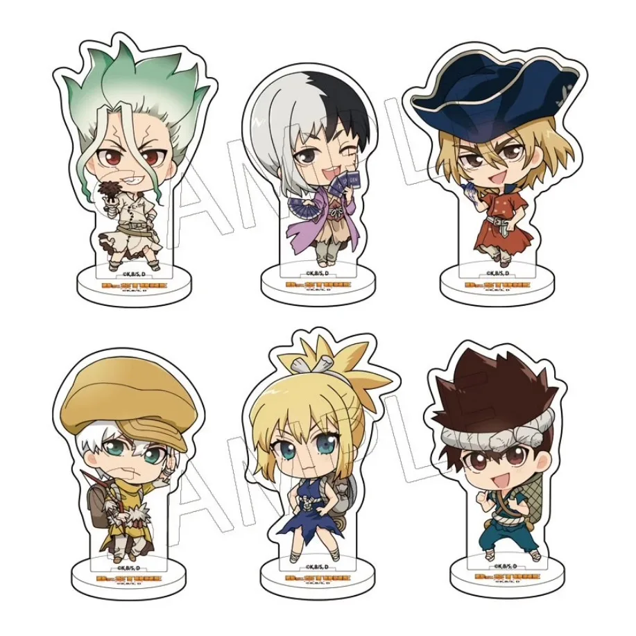 Game Nanami Ryusui Kuromu Ukyo Ishigami Senku Shishio Asagiri Acrylic Stand Doll Anime Mini Figure Model Cosplay Toy for Gift