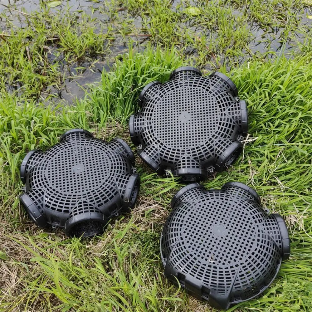 Fish Network 3/6/8 Holes Black Fish Net Cage Durable Easy To Install Loach Trap Multifunctional Plastic Mud Cage Shrimp Eels