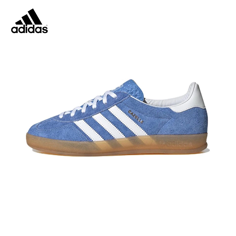 Original Adidas Gazelle Indoor Blue Skateboard Unisex da uomo e da donna Casual Classic Low-Top Retro Sneakers scarpe HQ8717