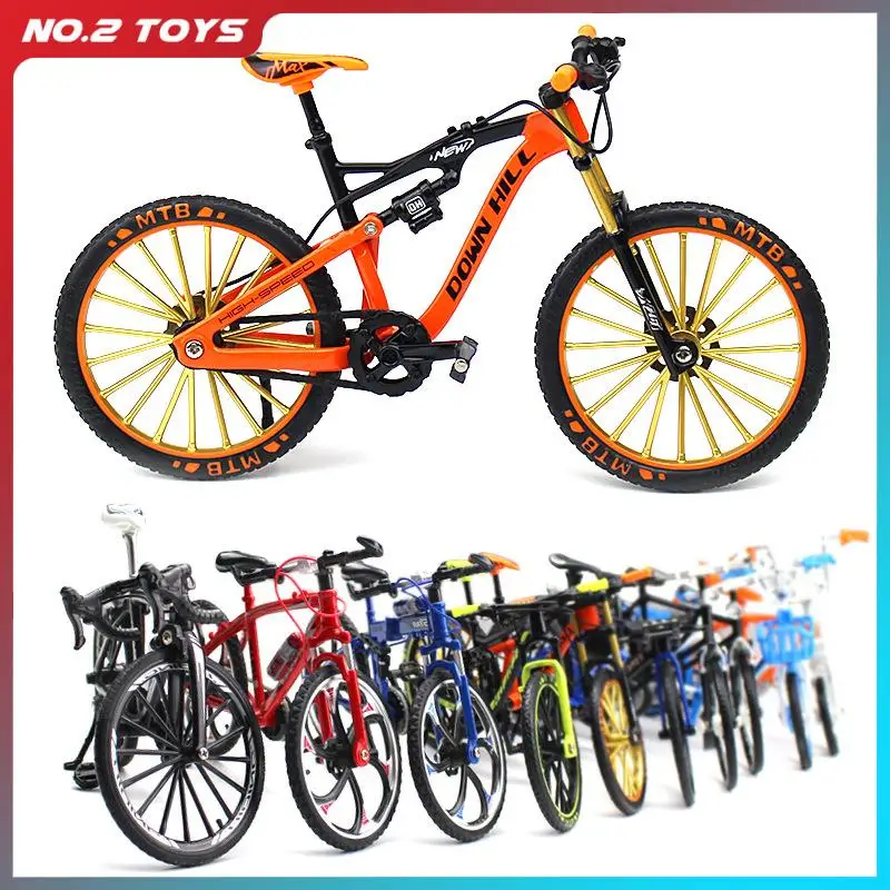 Mini modèle de vélo en alliage pour garçons, vélo de montagne en métal moulé sous pression, jouet de simulation de vélo de route, cadeau de collection, décoration, nouveau, 1:10