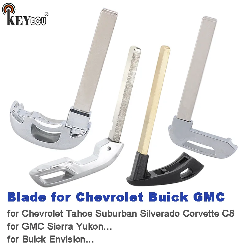 KEYECU Rmote Key Blade Only Blade for Chevrolet Tahoe Suburban Silverado Corvette C8 for GMC Sierra Yukon for Buick Envision