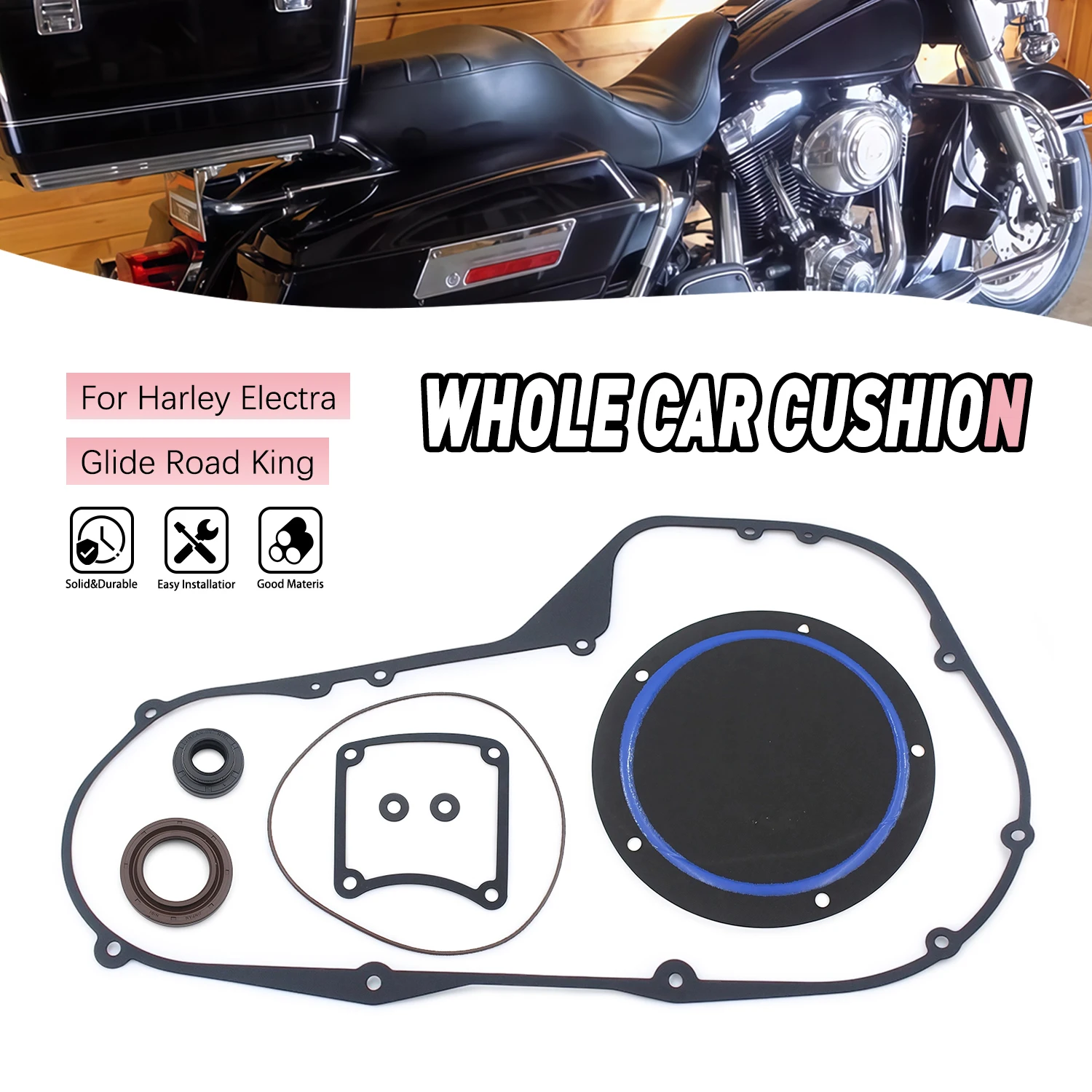 

Motorcycle Clutch Primary Cover Gasket Kit For Harley-Davidson FLH/T Twin Cam Bagger Touring model Street Electra Road Glide