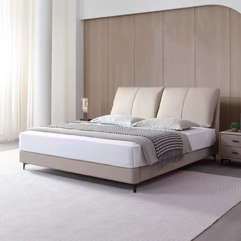 Cama dupla de couro 1.8