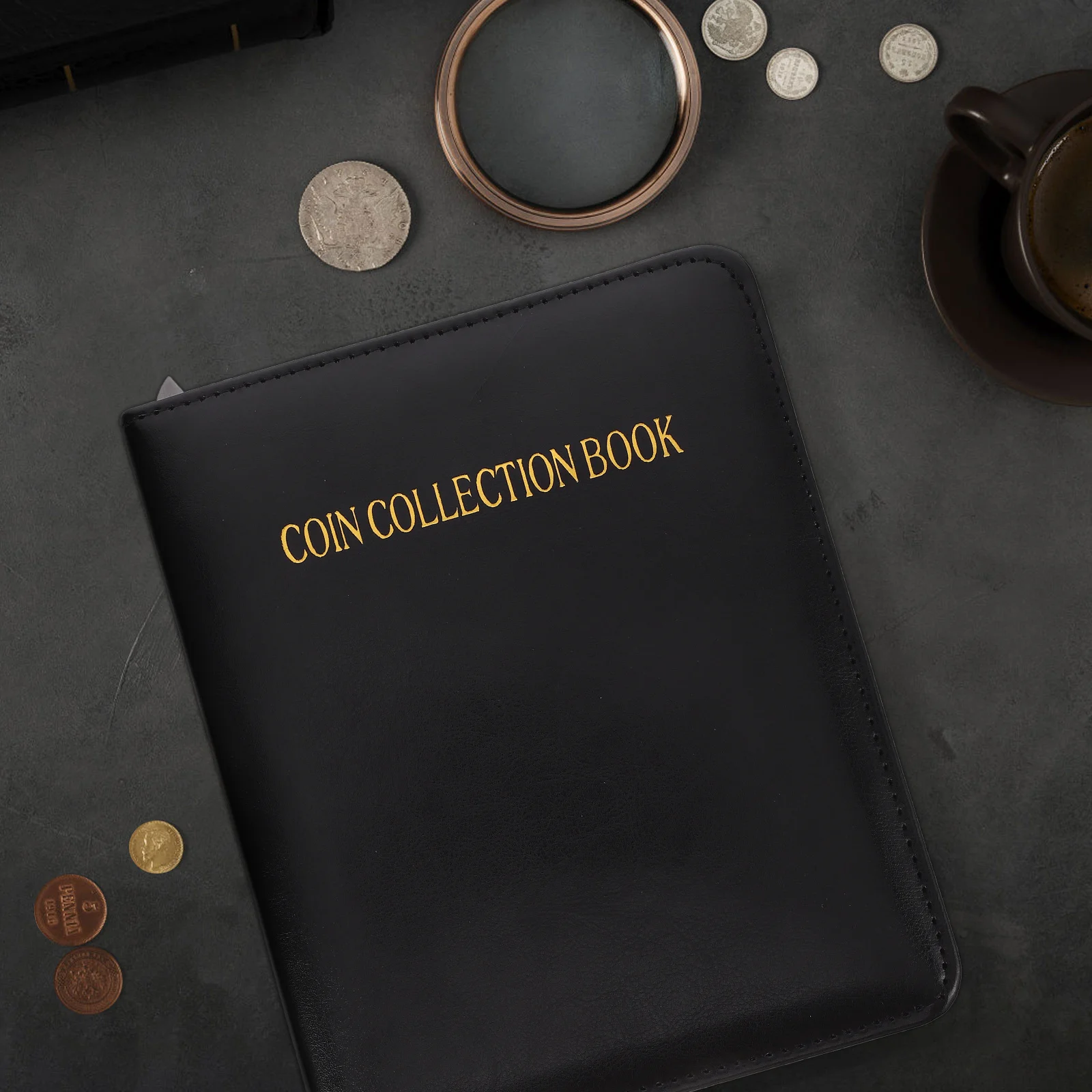 كتاب مجموعة العملات المدمجة، حامل العملات المعدنية المقاوم للماء بسعة كبيرة لألبوم تخزين عرض أرباع بيني