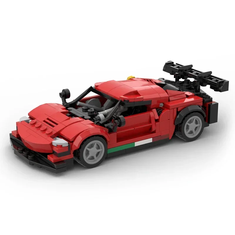 Modelo de campeón de velocidad de ciudad, bloques de construcción Moc, supercoche de velocidad, tecnología GT, bloques modulares, regalos, juguetes de Navidad, conjuntos DIY de montaje