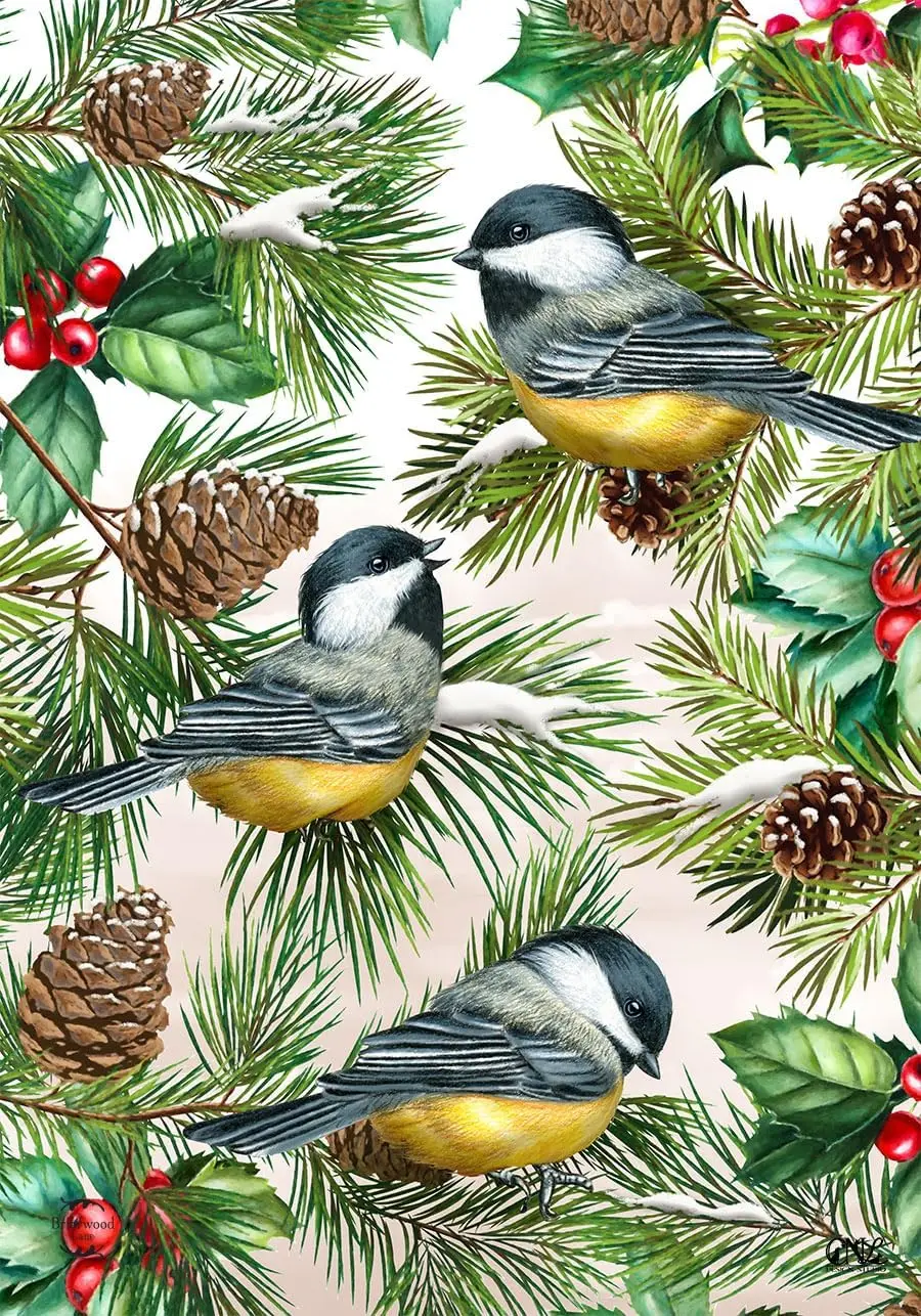 Winter Chickadees Winter Garden Flag 18