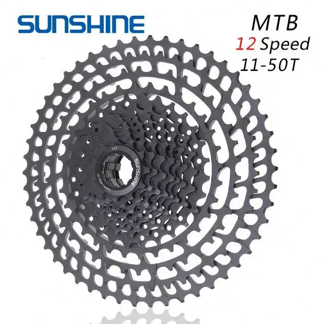 SUNSHINE MTB 12 Speed 11-50T SLR Cassette 12S 50T Super light CNC 12V Flywheel Mountain Bicycle Parts for Shimano Bike Freewheel