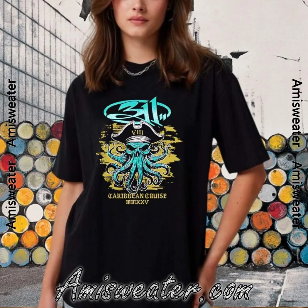 

Футболка 311 Caribbean Cruise 2025 Octopus Pirate --- Высококачественная роскошь для мужчин и женщин, топ Y2k