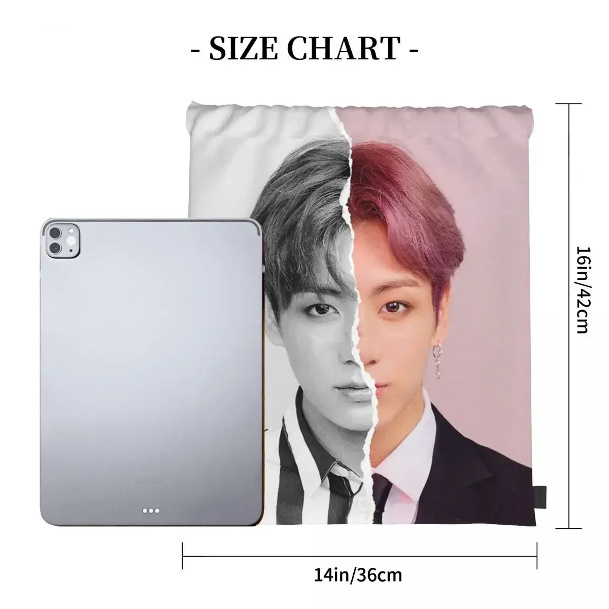 Jungkook Backpacks Multi-function Portable Drawstring Bags Drawstring Bundle Pocket Sports Bag Book Bags For Man Woman School