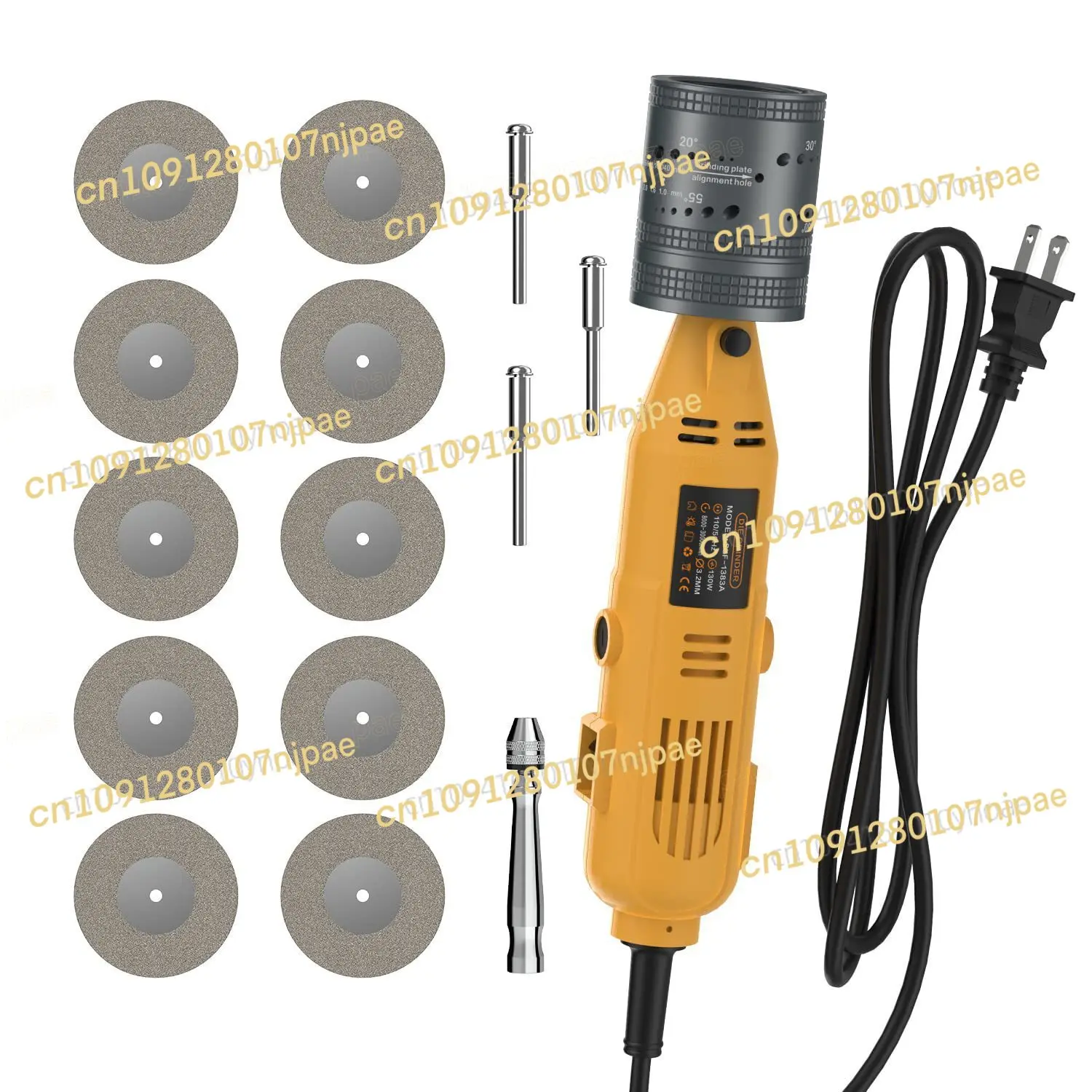 

Tungsten electrode grinder for TIG welding, 6 sizes and 10 angles