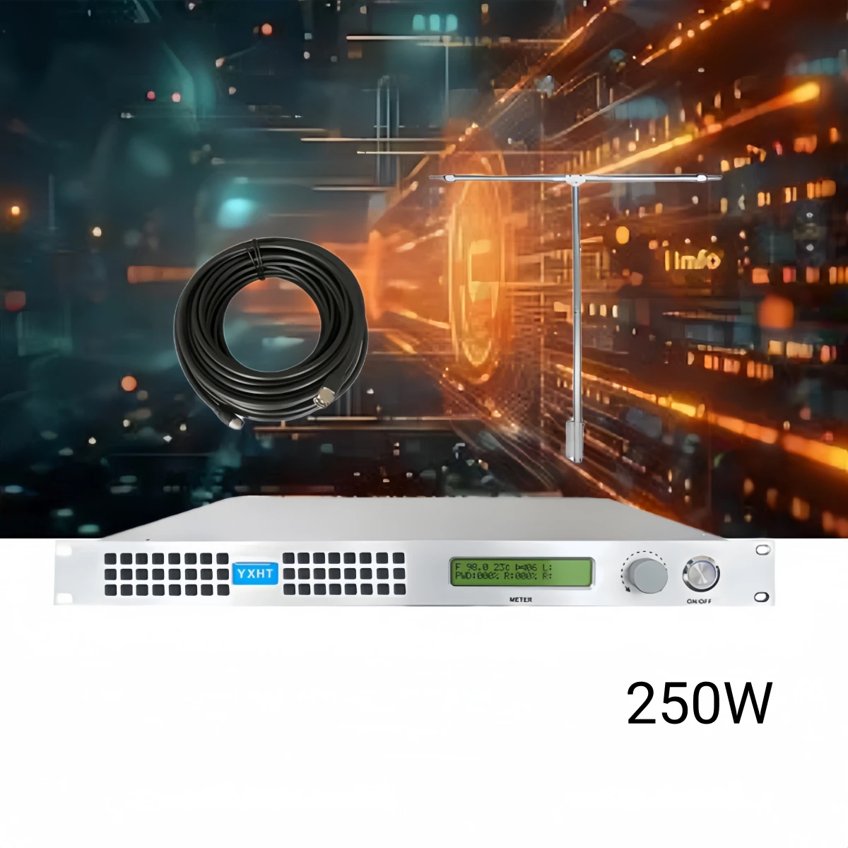 

HP- Easy to install for YXHT-1-1U 250W FM Transmitter Kit, High cost performance