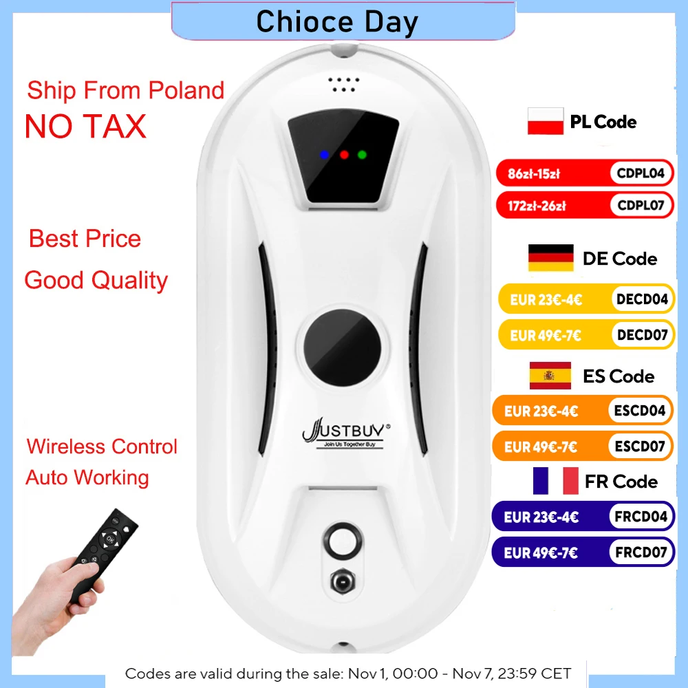 Window Robot Vacuum Cleaner Auto Working Electric Glass Limpiacristales Remote Control For Home