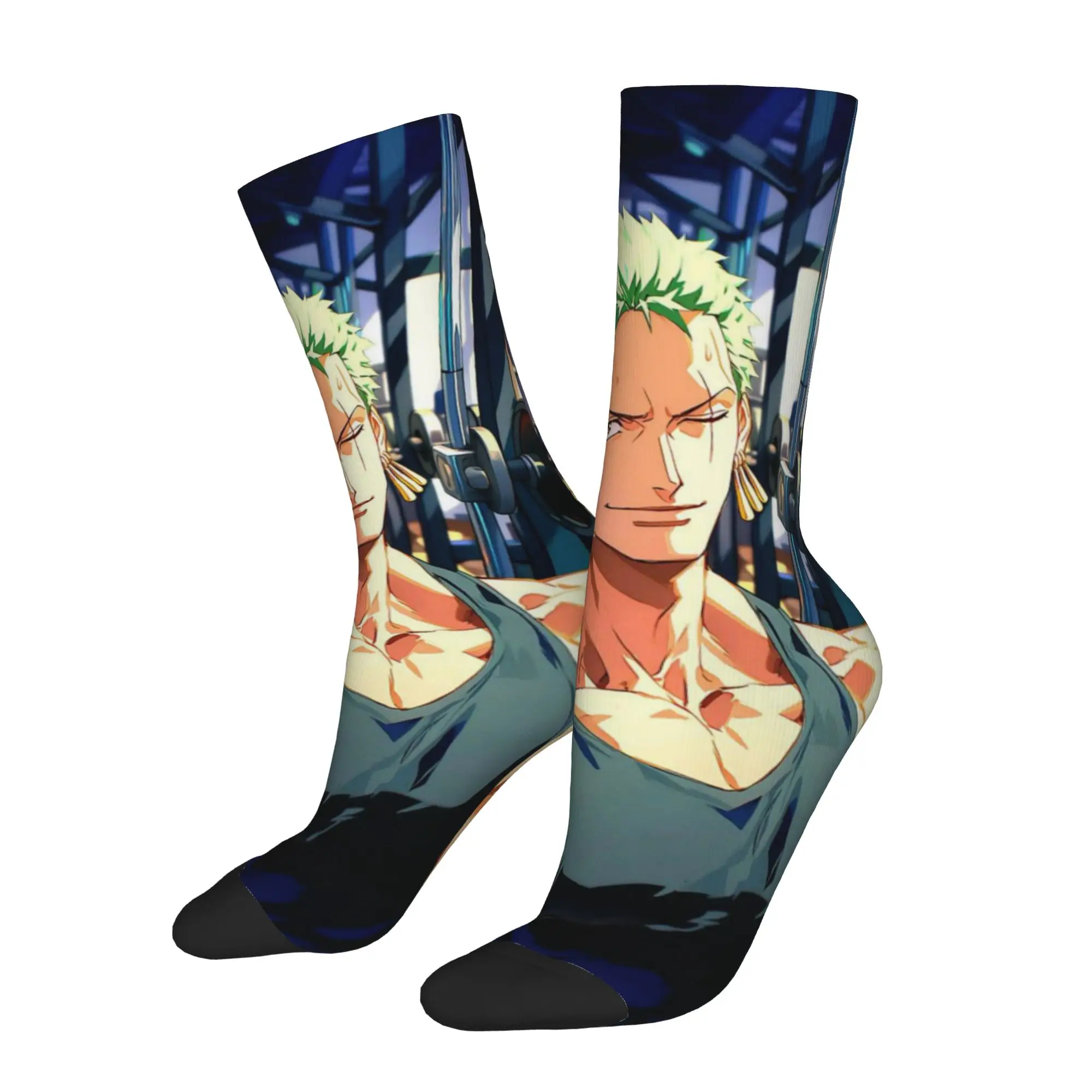 

1 Pair Funny Sock One Piece Pirate King Anime Harajuku Quality Pattern Printed Men Socks Novelty Men's Socks