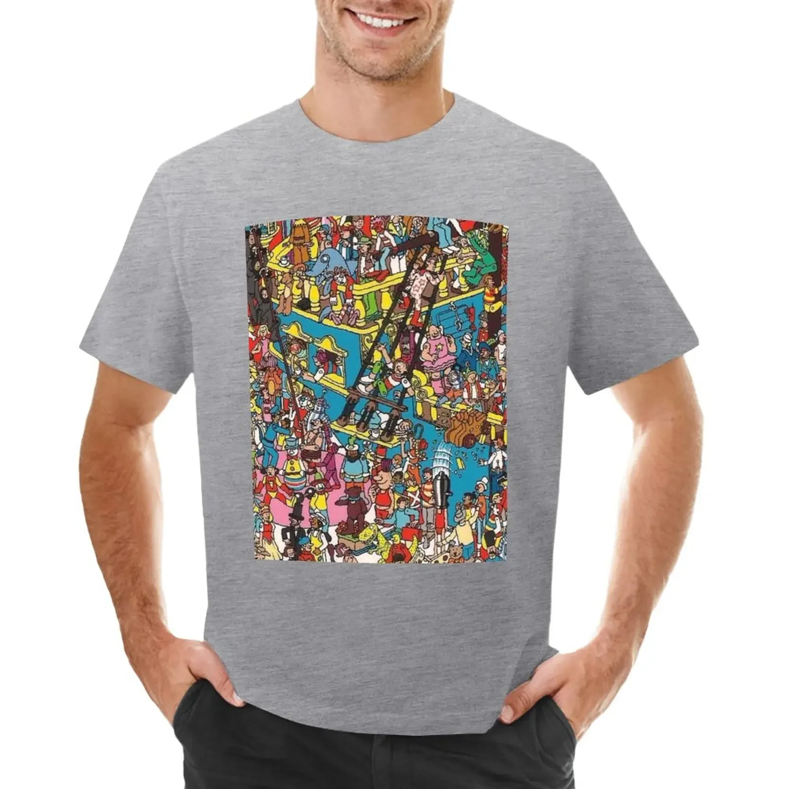 Part VI Where’s Wally at sea on a boat the discoveries T-Shirt Wally/ Waldo - find Wally/ Waldo Book graphic t shirts