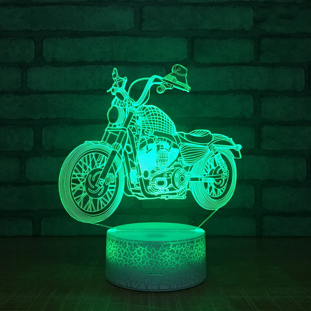 

New Motorcycle 3d Night Lamp Novelty Led Stereo Decorative Table 3d Lamp Creative Gift Energy Saving Ub Led Night Light