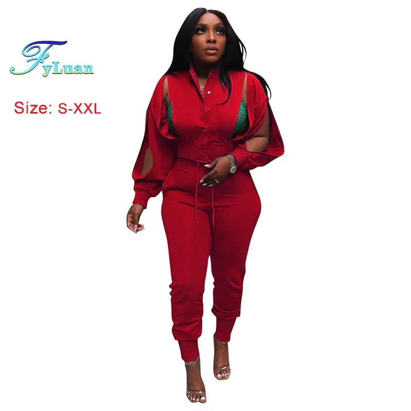 

2025 Personality Women's Tracksuit Sets Solid Color Stand Collar Short Blazer Coat And Legged pants Female Casual Two-Piece Set