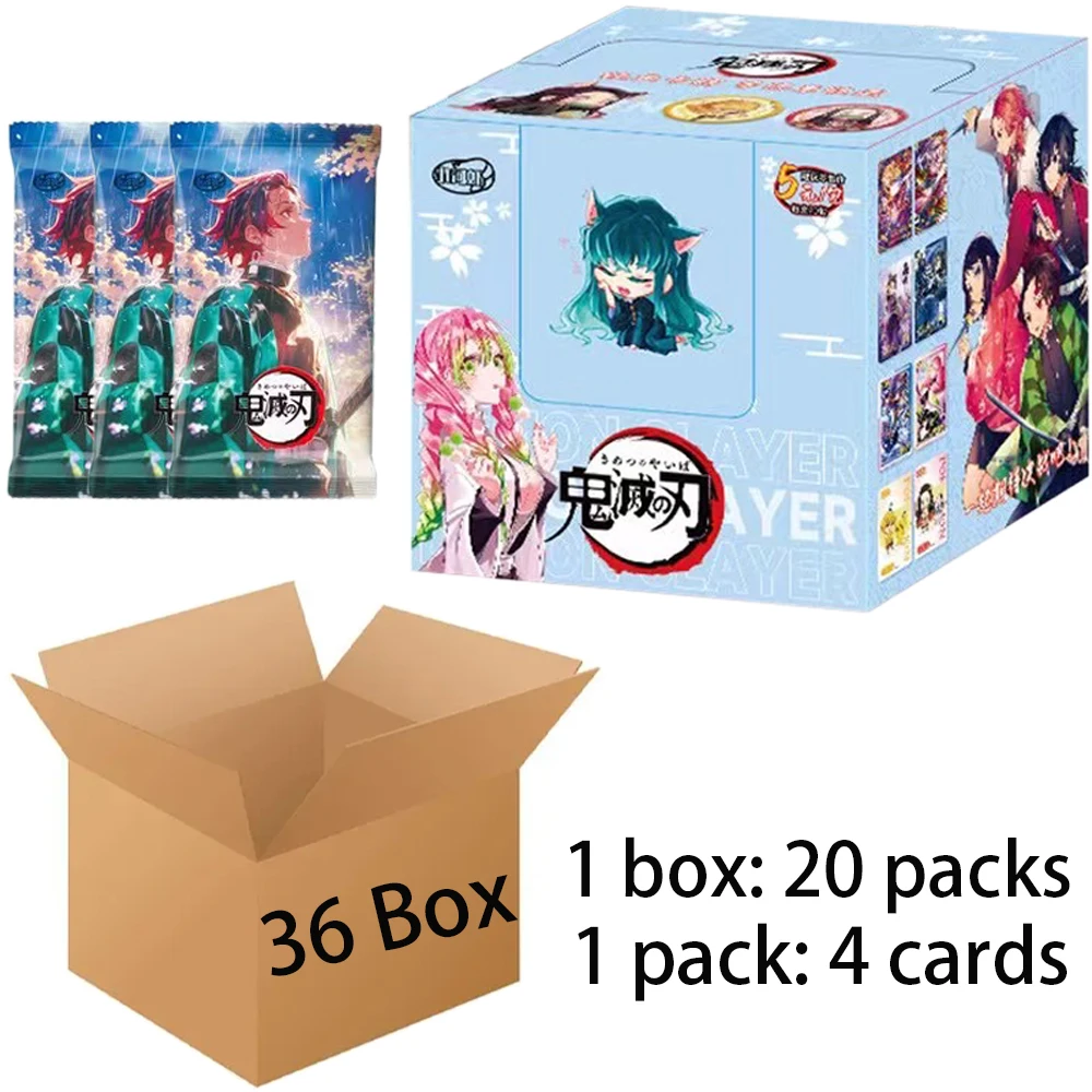 Commercio all\'ingrosso 2024 New Demon Slayer Cards Collections Booster Box Japanese Anime Game Child Kimetsu No Yaiba Collectibles giocattoli per