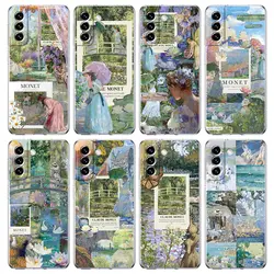 Claude Monet Art Phone Case For Samsung Galaxy S24 S23 S22 S20 Ultra S21 FE 5G S10 S9 Plus S10E S8 Soft Silicone Clear Cover