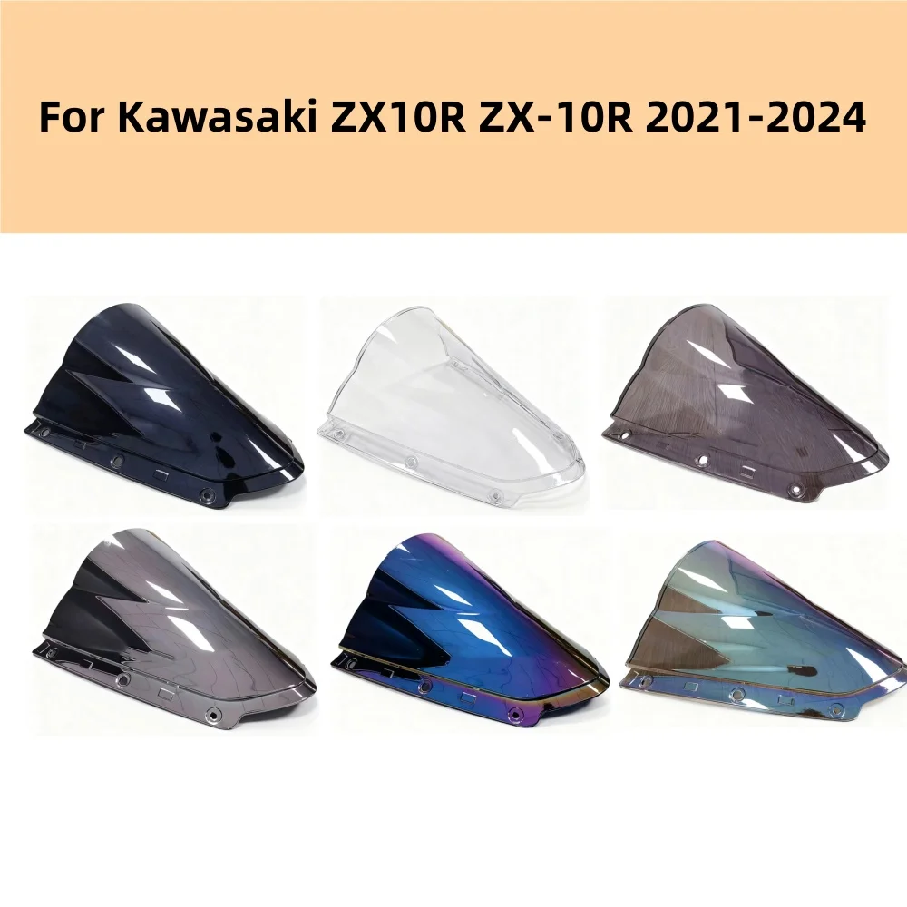 

ZX10R ZX-10R Windshield Double Bubble Windscreen Screen Wind Deflectors Screen For Kawasaki ZX10R ZX-10R 2021-2024 ZX10R ZX-10R