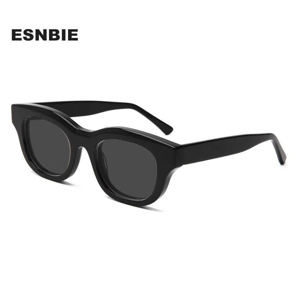 

Солнцезащитные очки в массивной оправе из ацетата, круглые, в ретро-стиле, поляризованные, с защитой UV400, овальные, с толстой оправой, индивидуальный простой дизайн, мужские