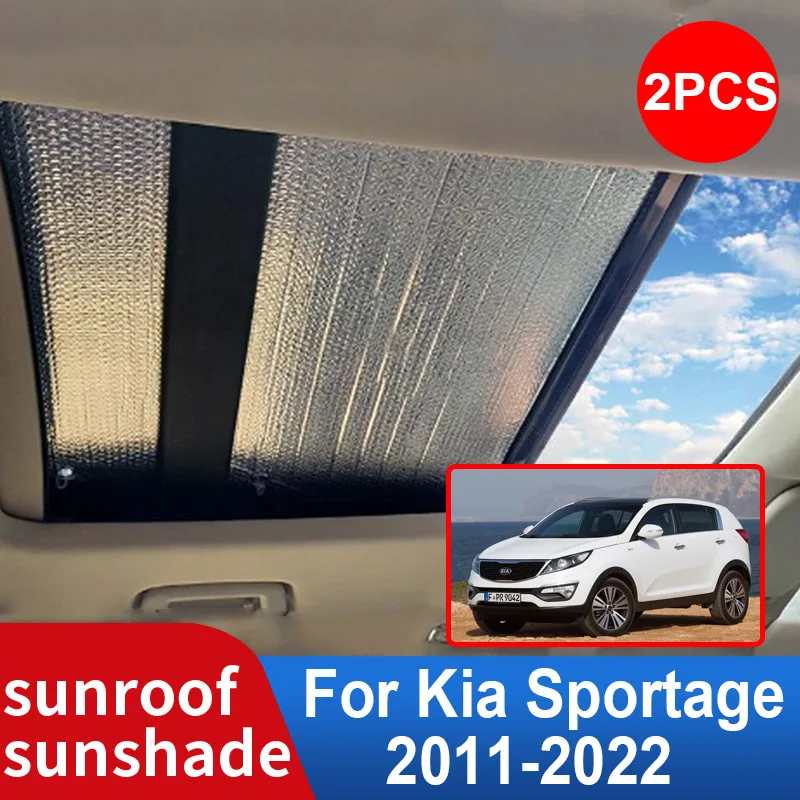 2x Car Sunroof Sunshade for Kia Sportage QL SL KX5 2011-2022 2021 2019 2018 2017 Roof Sunscreen Heat Insulation Cover Windscreen