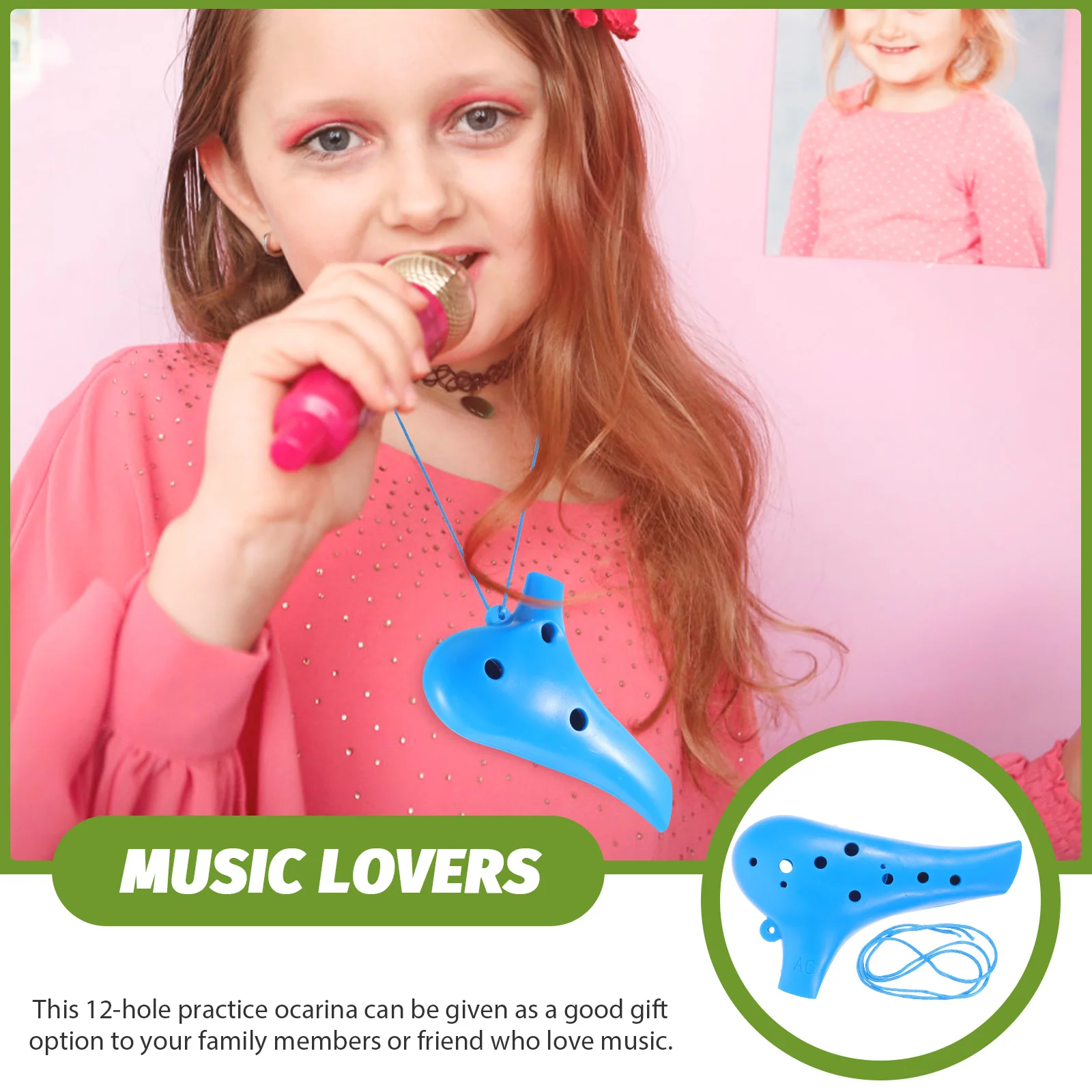 

Premium ABS 12 Hole Ocarina Musical Instrument Portable Ethnic Flute For Kids Beginners Classical Music Plaything