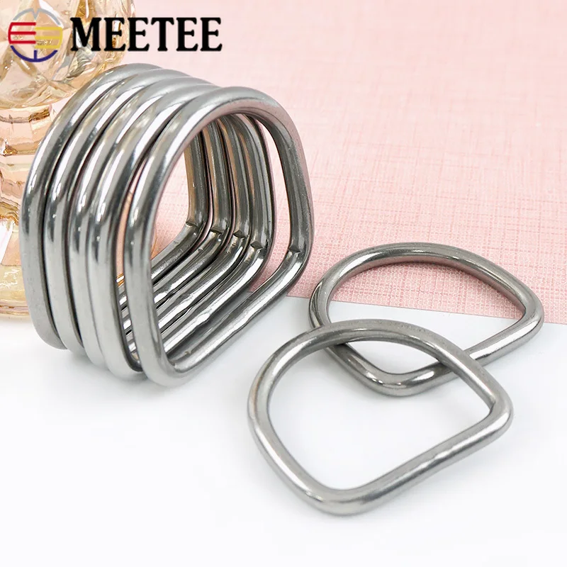 

2/5/10Pcs D-Ring 304 Stainless Steel Buckles Shoulder Bag Strap Pet Collar Connect Loop Garment Decor Clasp Hardware Accessories
