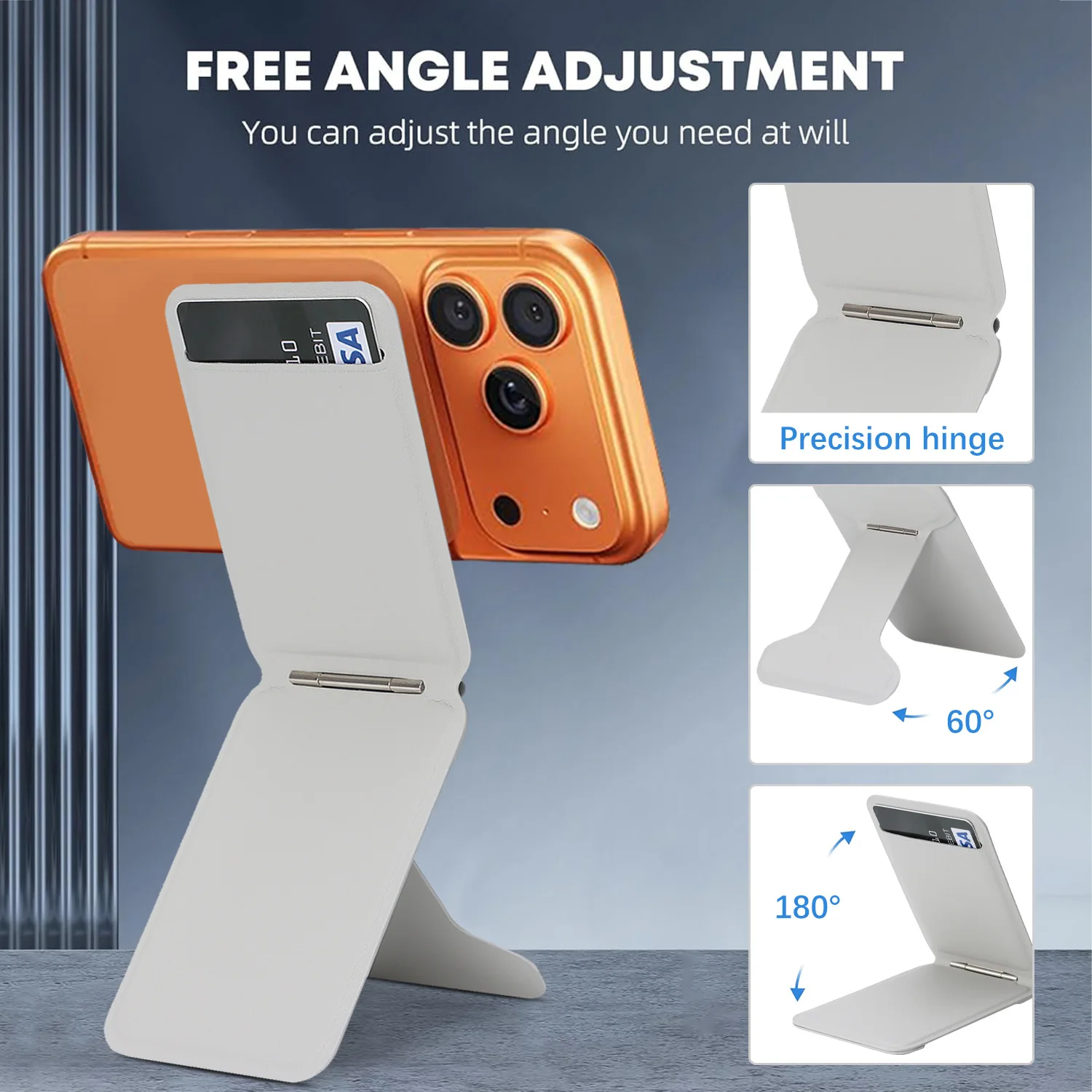 

Functional magnetic card holder adjustable stand selfie stick compatible with MagSafe card holder