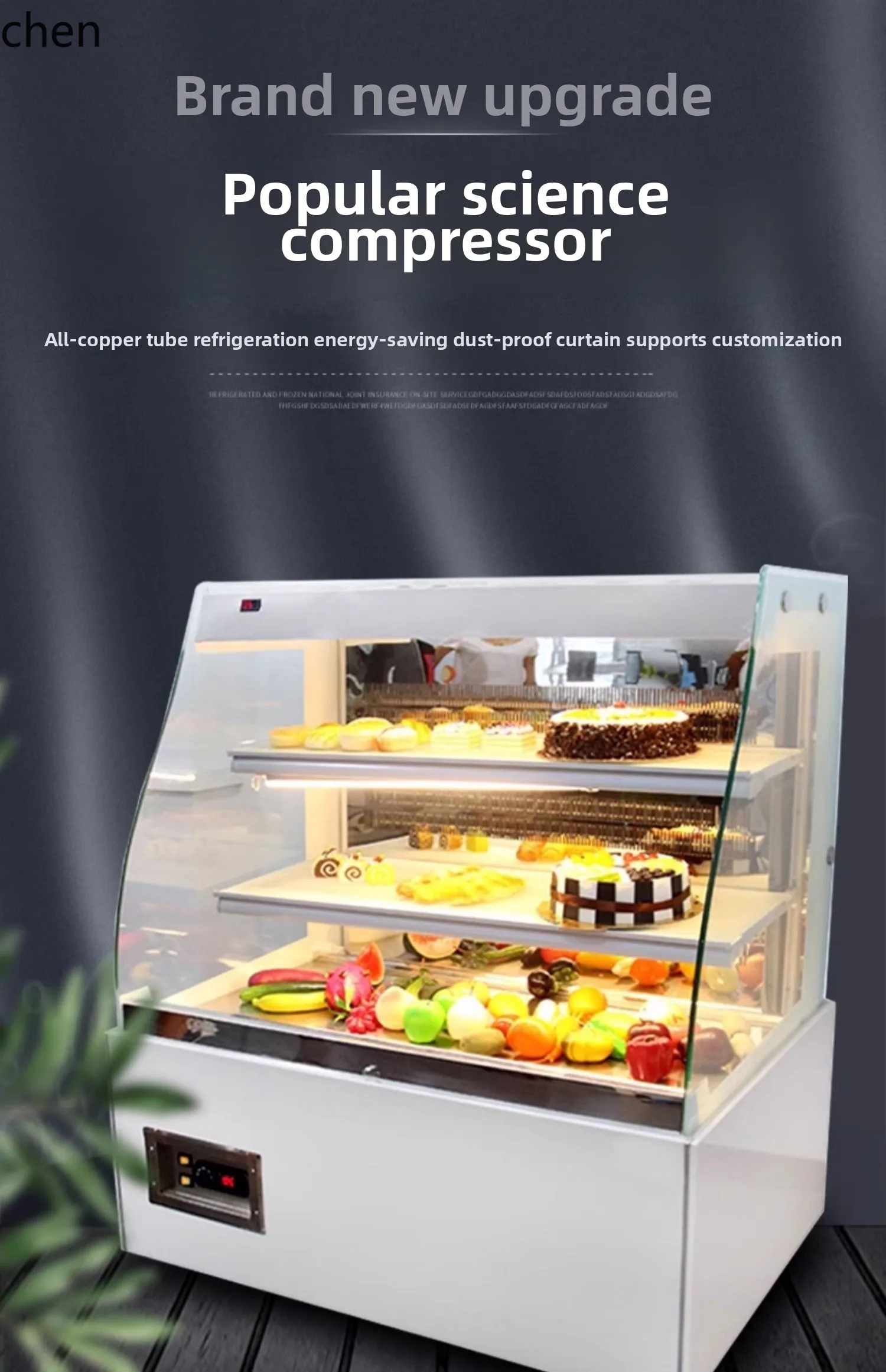 LXC Sushi  Refrigerated Cake Open Bread Preservation Cabinet Sushi Display Cabinet