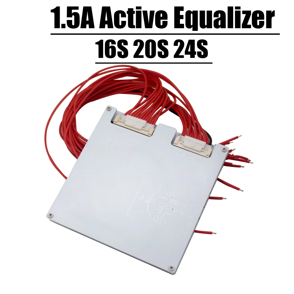 Bloco ativo da bateria do lítio do balanceador, equilíbrio de transferência de energia, LiFePO4 BMS protetor, 16 20 24S, 60 72V, 18650 Li-íon, 1.5A