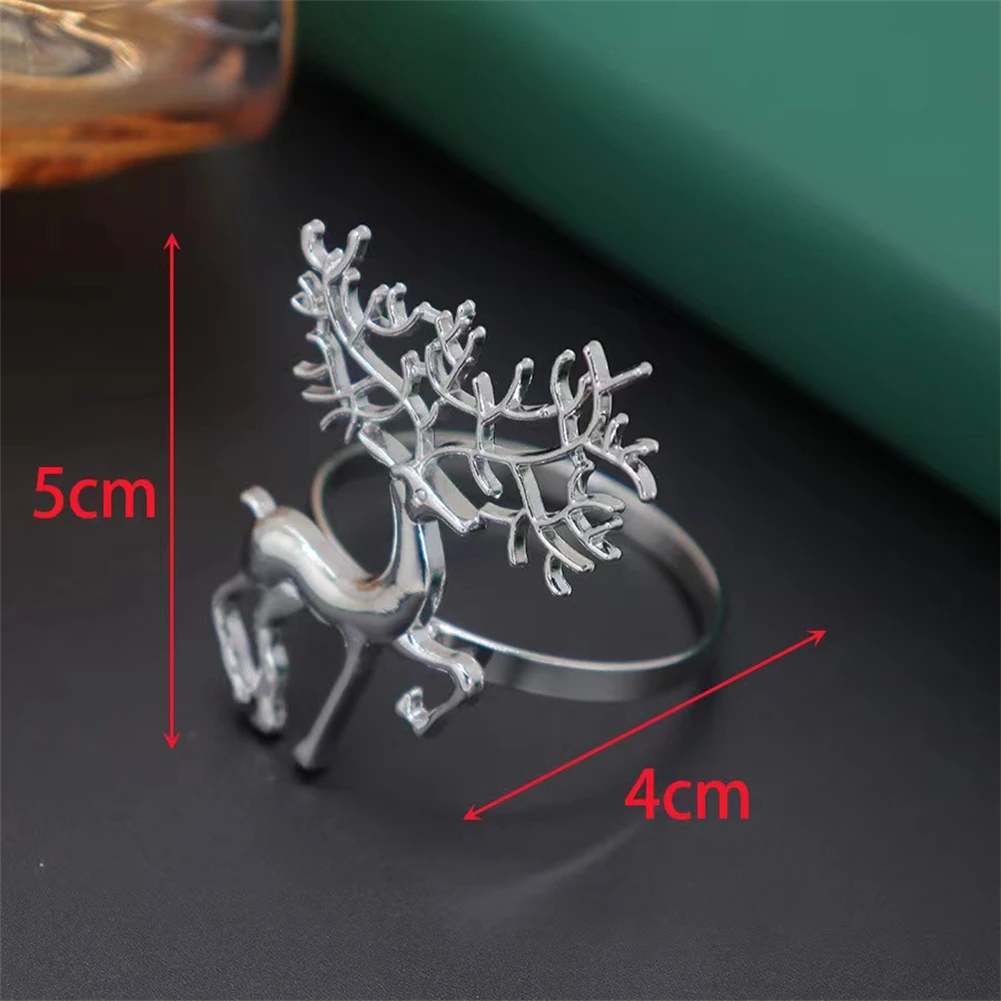 

3Pcs Napkin Rings Christmas Tree Napkins Holder 5x4.5cm Napkin Ring Set For Dining Table Decorations Xmas Baubles Crafts